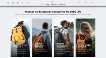 Go Backpacks – Elementor WooCommerce Template Screenshot 1