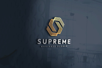 Supreme Hexagon Lines Logo Screenshot 1